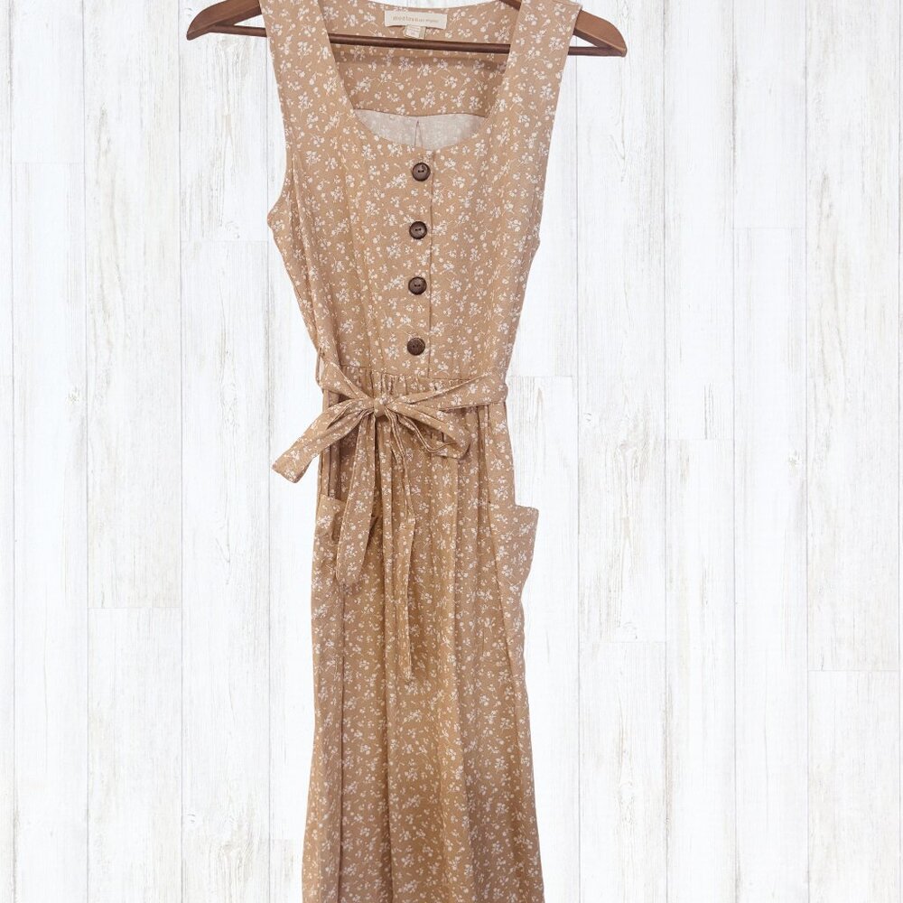 Monteau Los Angeles Floral Midi Dress – Pockets – Size M